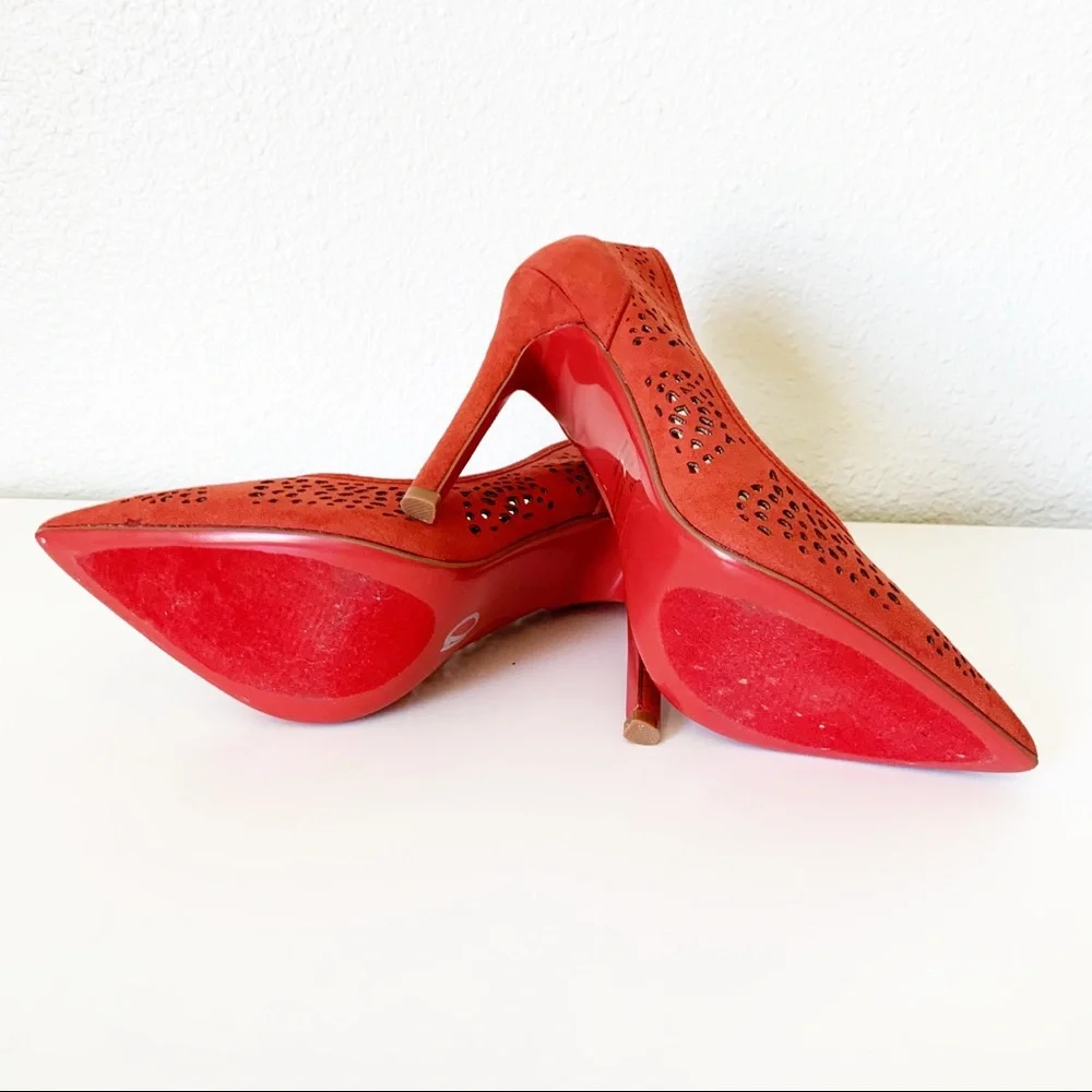 Cape Robbin Priscilla Perforated Red Heels Size 7.5